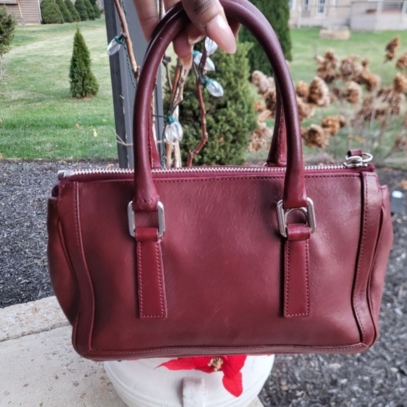 Coach Bonnie Legacy Small Burgundy Zip Satchel # 9421